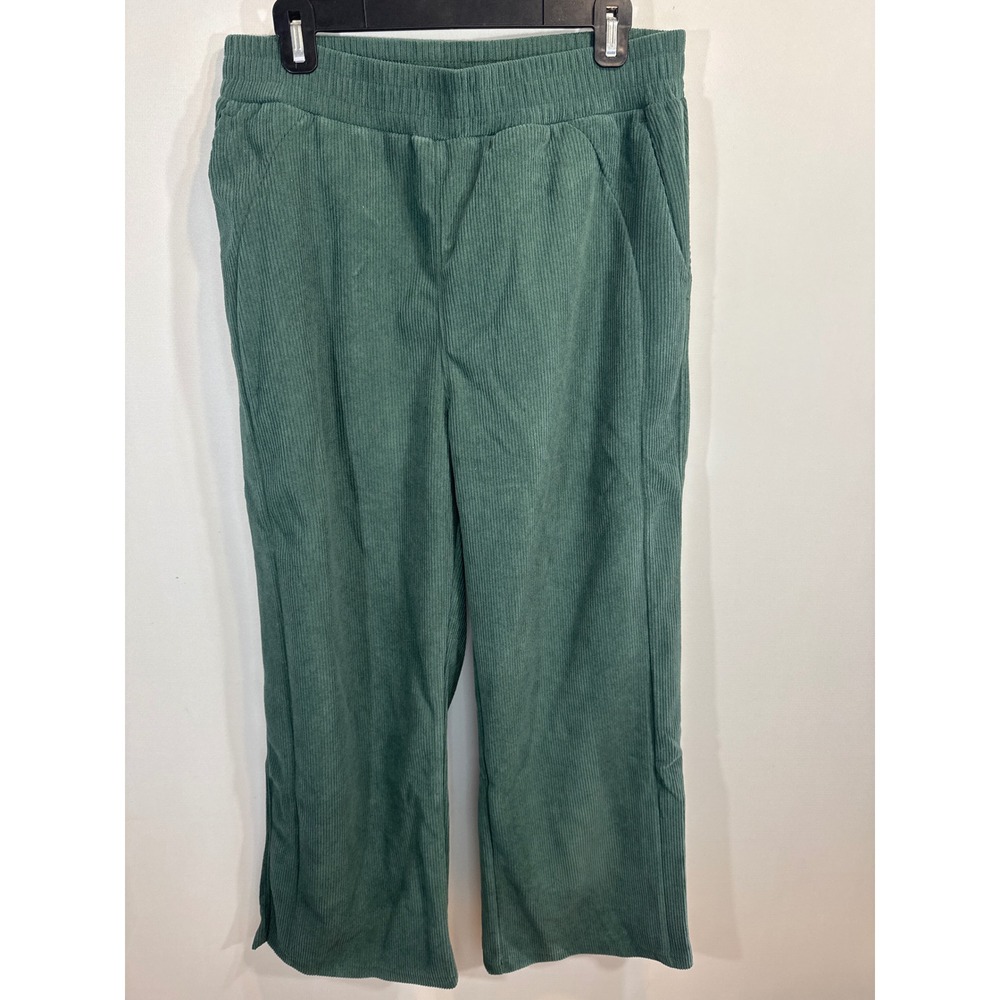 Halara Green Pastures Corduroy Wide Leg Casual Pants Women's Large‎ NWT Academia